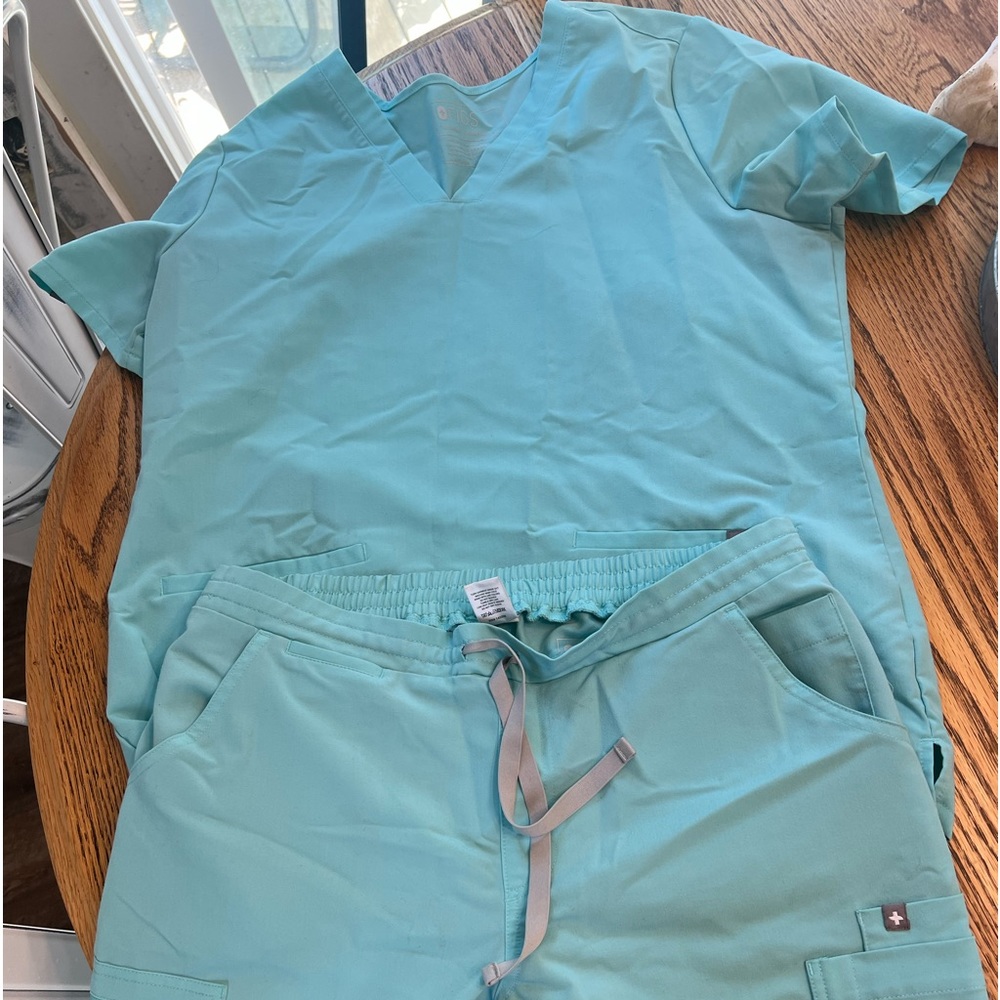 Teal scrubs